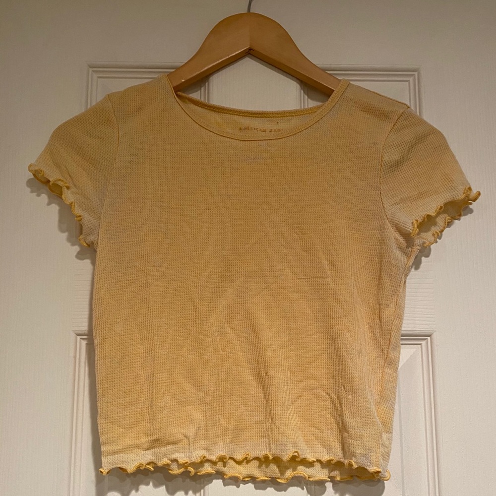 Small yellow crop top